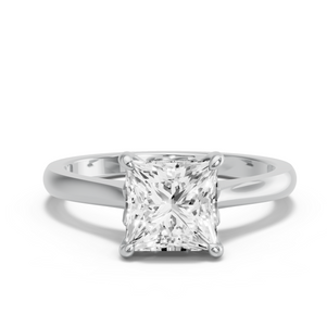 Image for Princess Lotus Basket Ring with Knife Edge Cathedral band