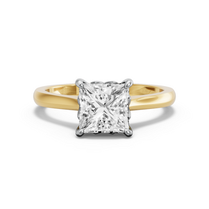 Image for Princess Lotus Basket Ring with Knife Edge Cathedral band