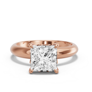 Image for Princess Lotus Basket Ring with Knife Edge Solitaire band