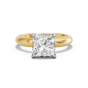 Image for Princess Lotus Basket Ring with Knife Edge Solitaire band
