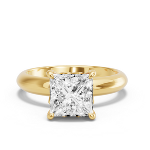 Image for Princess Lotus Basket Ring with Knife Edge Solitaire band