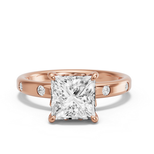 Image for Princess Lotus Basket Ring with Sleek Accent band