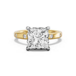 Image for Princess Lotus Basket Ring with Sleek Accent band