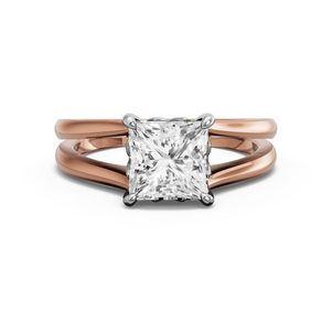 Image for Princess Lotus Basket Ring with Split Ring Solitaire band