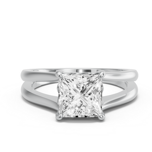 Image for Princess Lotus Basket Ring with Split Ring Solitaire band