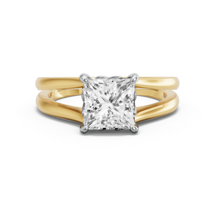 Image for Princess Lotus Basket Ring with Split Ring Solitaire band