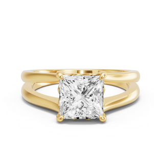 Image for Princess Lotus Basket Ring with Split Ring Solitaire band