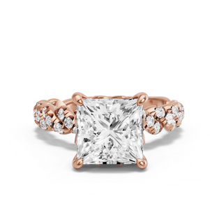 Image for Princess Lotus Basket Ring with Twist Pave band