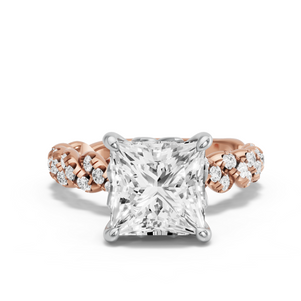 Image for Princess Lotus Basket Ring with Twist Pave band