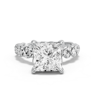 Image for Princess Lotus Basket Ring with Twist Pave band
