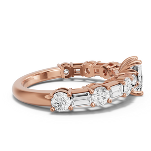 Image for Radiant Lotus Basket Ring with Alternating Baguette band