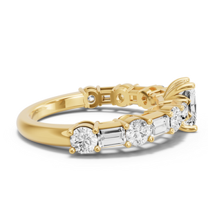 Image for Radiant Lotus Basket Ring with Alternating Baguette band