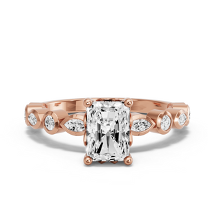 Image for Radiant Lotus Basket Ring with Alternating Marquise band