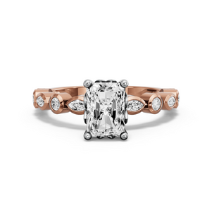 Image for Radiant Lotus Basket Ring with Alternating Marquise band