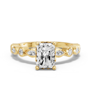 Image for Radiant Lotus Basket Ring with Alternating Marquise band