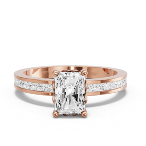 Image for Radiant Lotus Basket Ring with Channel band