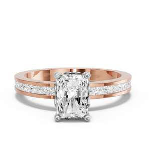 Image for Radiant Lotus Basket Ring with Channel band