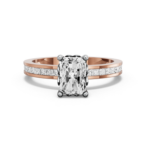 Image for Radiant Lotus Basket Ring with Channel band
