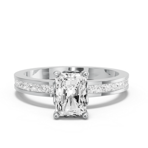 Image for Radiant Lotus Basket Ring with Channel band