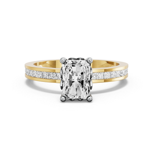 Image for Radiant Lotus Basket Ring with Channel band