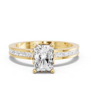 Image for Radiant Lotus Basket Ring with Channel band