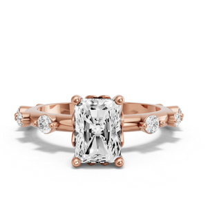 Image for Radiant Lotus Basket Ring with Floating Station band