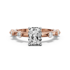 Image for Radiant Lotus Basket Ring with Floating Station band