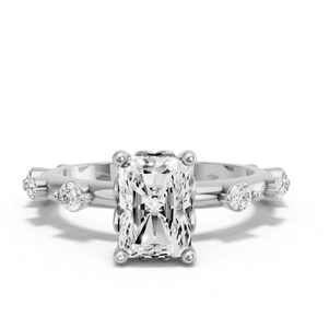 Image for Radiant Lotus Basket Ring with Floating Station band