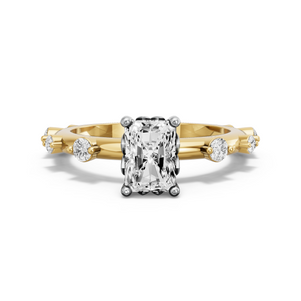 Image for Radiant Lotus Basket Ring with Floating Station band