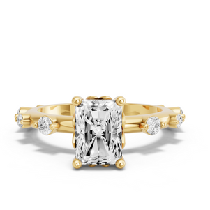 Image for Radiant Lotus Basket Ring with Floating Station band