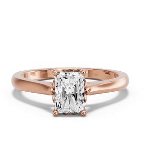 Image for Radiant Lotus Basket Ring with Knife Edge Cathedral band
