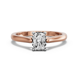 Image for Radiant Lotus Basket Ring with Knife Edge Cathedral band