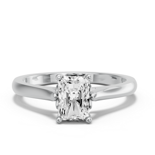 Image for Radiant Lotus Basket Ring with Knife Edge Cathedral band