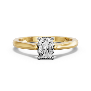 Image for Radiant Lotus Basket Ring with Knife Edge Cathedral band