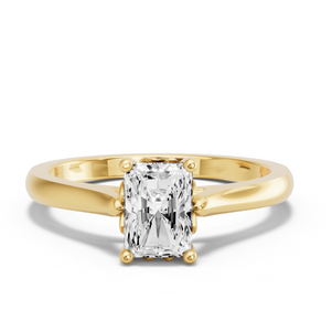 Image for Radiant Lotus Basket Ring with Knife Edge Cathedral band