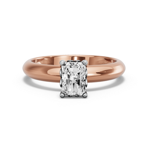Image for Radiant Lotus Basket Ring with Knife Edge Solitaire band