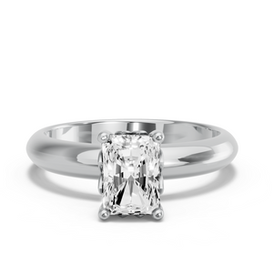 Image for Radiant Lotus Basket Ring with Knife Edge Solitaire band