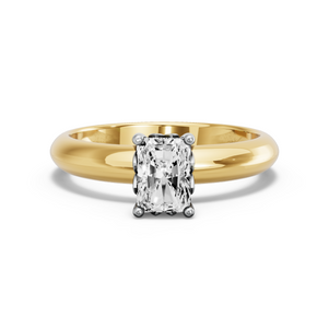 Image for Radiant Lotus Basket Ring with Knife Edge Solitaire band