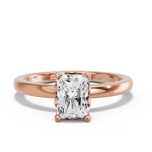 Image for Radiant Lotus Basket Ring with Solitaire band