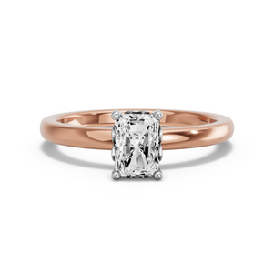 Image for Radiant Lotus Basket Ring with Solitaire band