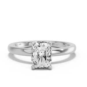 Image for Radiant Lotus Basket Ring with Solitaire band