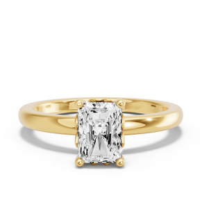 Image for Radiant Lotus Basket Ring with Solitaire band