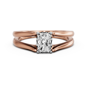 Image for Radiant Lotus Basket Ring with Split Ring Solitaire band