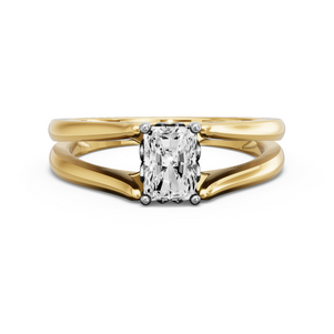 Image for Radiant Lotus Basket Ring with Split Ring Solitaire band