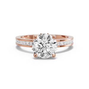 Image for Round Lotus Basket Ring with Channel band