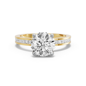 Image for Round Lotus Basket Ring with Channel band