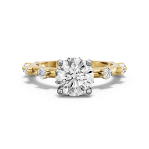 Image for Round Lotus Basket Ring with Floating Station band