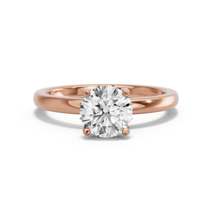 Image for Round Lotus Basket Ring with Solitaire band