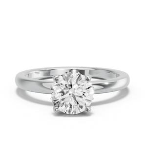Image for Round Lotus Basket Ring with Solitaire band