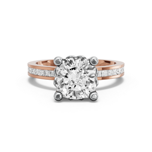 Image for Cushion Lotus Basket Ring with Channel band
